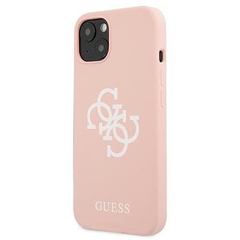 Guess GUHCP13SLS4GWPI Silicone 4G Logo Защитный чехол для iPhone 13 mini 5,4