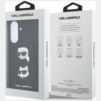 Case Karl Lagerfeld w/ Karl&Choupette Heads Pins&Logo Защитный чехол для Samsung Galaxy A37 5G / чёрный (KLHCSA37PSFDHPOK)