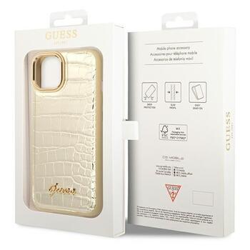 Guess GUHCP14MHGCRHD Croco Collection Aizsargapvalks priekš iPhone 14 Plus / 15 Plus 6.7