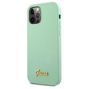 Guess GUHCP12LLSLMGGN Metal Logo Script Защитный чехол для iPhone 12 Pro Max 6,7