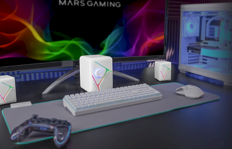 Mars Gaming MSH21W Акустическая система для компьютера 2.1 3D 35W / белые (MSH21W)