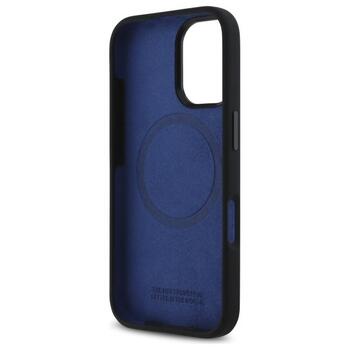 BMW Silicone MagSafe Hexagon Blue Line Cover Чехол для Apple iPhone 16 (BMHMP16S23SHEB)