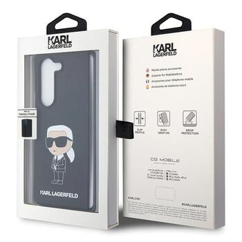 Karl Lagerfeld KLHCZFD5SNIKBCK Silicone Ikonik Aizsargapvalks priekš Z Fold5 / melns (KLHCZFD5SNIKBCK)