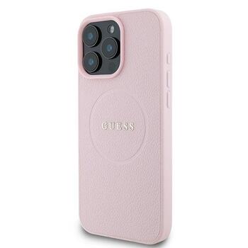 Guess GUHMP15XPGHSMMP Grained Ring MagSafe Защитный чехол для iPhone 15 Pro Max 6.7