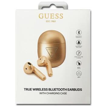 Guess Bluetooth headphones GUTWST82TRDTWS + docking station Беспроводные наушники / золотой/золотой Triangle Logo (GUTWST82TRD)