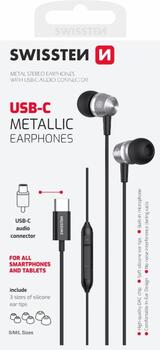 Swissten Metallic USB-C Наушники (51109100)