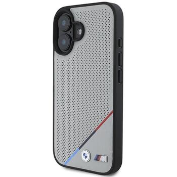 BMW M Perforated Tricolor Line MagSafe Защитный Чехол для Apple iPhone 16 (BMHMP16S23PUPDG)
