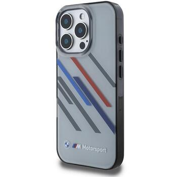 BMW Motorsport IML Random Stripes Aizsargapvalks Priekš Apple iPhone 16 Pro (BMHCP16L23HTRAG)