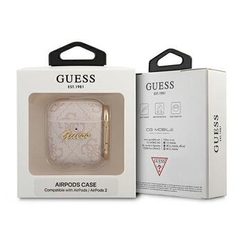 Guess GUA24GSMP AirPods Cover 4G Script Metal Collection Защитный чехол для AirPods / розовый (GUA24GSMP)