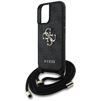 Guess PU 4G Metal Logo Crossbody Strap Case Чехол для iPhone 16 (GUHCP16SP4GMGCRK)