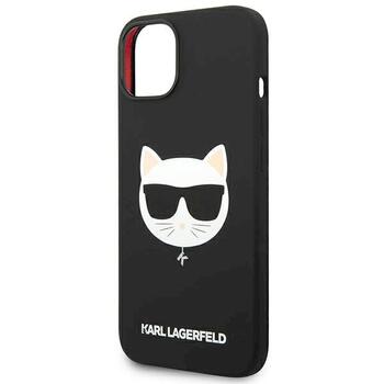 Karl Lagerfeld KLHMP14MSLCHBK Silicone Choupette Aizsargapvalks priekš iPhone 14 Plus / 15 Plus 6.7