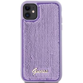 Guess GUHCN61PSFDGSU Sequin Script Metal Aizsargapvalks priekš iPhone 11 / Xr 6.1