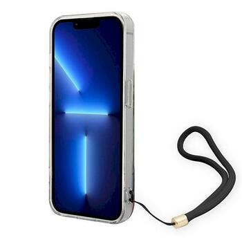 Guess GUOHCP14LHFLSB Flower Strap Aizsargapvalks priekš iPhone 14 Pro 6,1
