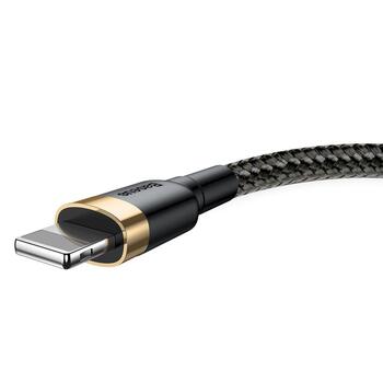 Baseus Cafule USB to Lightning Кабель 2A 3m / золотой-черный (CALKLF-RV1)