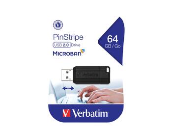 Verbatim PinStripe USB Флэш-память 64GB (49065)