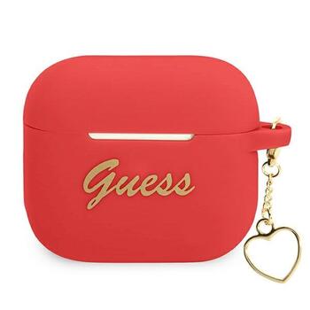 Guess GUA3LSCHSR AirPods 3 cover Защитный чехол для AirPods 3 Silicone Charm Heart Collection / красный (GUA3LSCHSR)