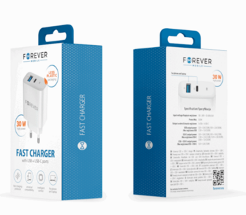 Forever TC-07-30AC USB-C / USB Tīkla Lādētājs 30W (GSM172201)