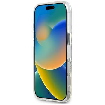 Guess IML Metal Colored Circle Classic Logo MagSafe Защитный чехол для iPhone 16 Pro / белый (GUHMP16LHTDRCEDH)