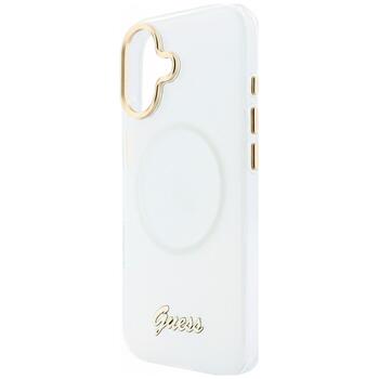 Case Guess IML Gradient Script Metal MagSafe Защитный чехол для iPhone 17 / белый (GUHMP17S5HTGMCSH)