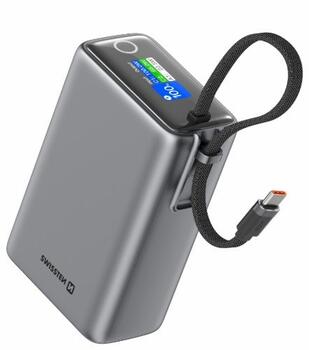 Swissten Power Bank 25000 mAh (96.25Wh) 100W co Встроенный кабель USB-C (22013977)