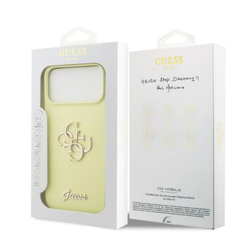 Guess Liquid Silicone 4G Metal Logo Case Защитный чехол для iPhone 17 Pro Max / жёлтый (GUHCP17XSC4GLMY)