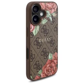 Guess GUHMP16SP4ROPEMCW Hardcase 4G Flowers Print MagSafe Защитный чехол для iPhone 16 6.1