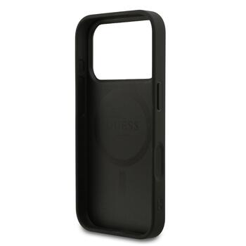 Guess PU Leather 4G Colored Ring MagSafe Case Защитный чехол для iPhone 17 Pro / чёрный (GUHMP17LG4GFRK)