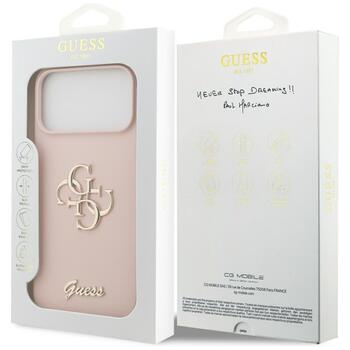 Guess Silicone Big 4G Script Case Защитный чехол для iPhone 17 Pro Max / розовый (GUHCP17XSC4GSMP)