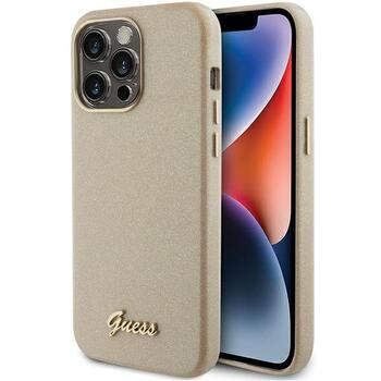 Guess Glitter Glossy Script Back Case Защитный Чехол для Apple iPhone 15 Pro Max (GUHCP15XPGMCSD)