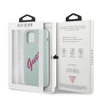 Guess GUHCP12MLSVSBF Silicone Vintage Hardcase Aizsargapvalks priekš iPhone 12/12 Pro 6,1