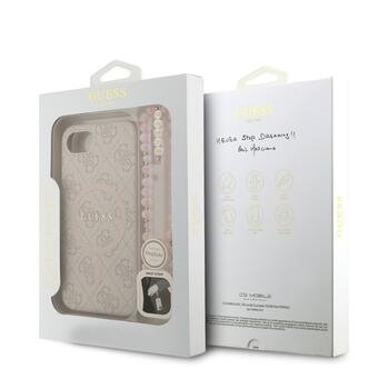 Guess PU Leather 4G Colored Ring Strap MagSafe Case Защитный чехол для iPhone 16e / розовый (GUHMPSE4P4GREGSP)