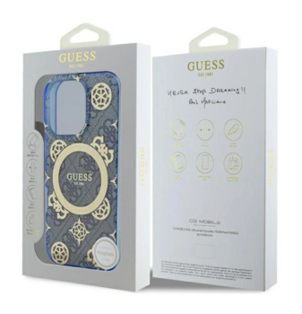 Guess IML Peony On 4G Background MagSafe Защитный Чехол для Apple iPhone 16 Pro (GUHMP16LH4PYEEB)