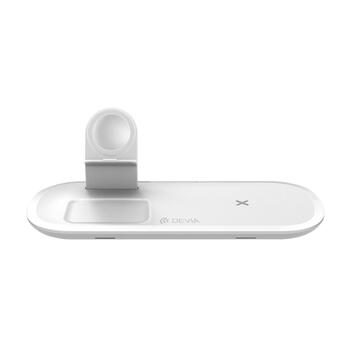 Devia Wireless Charger Bezvadu Lādētājs 3in1 / Viedtālrunim / Apple Watch / Austiņām / USB (E11)