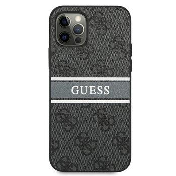 Guess GUHCP12L4GDGR Hardcase 4G Stripe Aizsargapvalks priekš iPhone 12 Pro Max 6,7