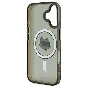 Karl Lagerfeld KLHMP16SHLSCHK Hardcase IML Metal Choupette Head MagSafe Aizsargapvalks priekš iPhone 16 6.1