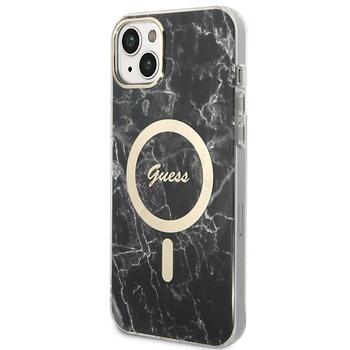 Guess Set GUBPP14MHMEACSK Case+Charger Aizsargapvalks priekš iPhone 14 Plus / 15 Plus 6.7