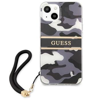 Guess GUHCP13MKCABBK Camo Strap Collection Aizsargapvalks priekš iPhone 13 / 14 / 15 6,1