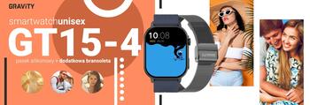 Smartwatch Gravity GT15-4 Силиконовый ремешок + титановый браслет / синий (GT15-4)