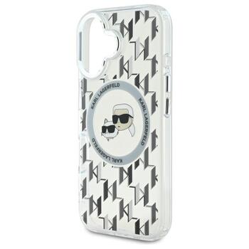 Karl Lagerfeld Hard IML Monogram Karl&Choupette Head MagSafe Case Чехол для Apple iPhone 16 (KLHMP16SHMCKMHT)