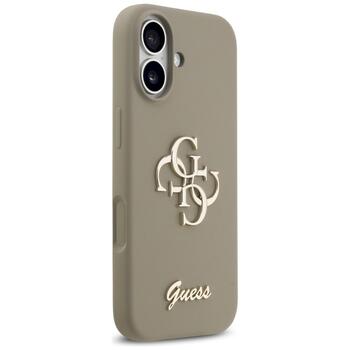 Guess Silicone Big 4G Script Case Защитный чехол для iPhone 17 / коричневый (GUHCP17SSC4GSMW)