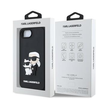 Karl Lagerfeld 3D Rubber Karl and Choupette Case Чехол для Apple iPhone 16e (KLHCPSE43DRKCNK)