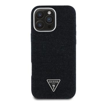 Guess Denim Triangle Logo MagSafe Case Aizsargapvalks priekš Apple iPhone 16 Pro (GUHMP16LRJFWTLK)