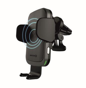 Swissten W2-AV5 Air Vent Универсальный Держатель C 15W Беспроводной Зарядкой + Micro USB Провод 1.2м (W2-AV5)