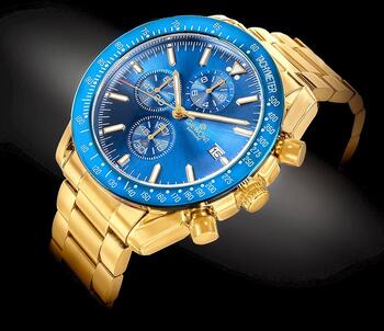 Giewont Chronograph Sapphire Vīriešu pulkstenis / zeltains-zils (GW8720-B6)