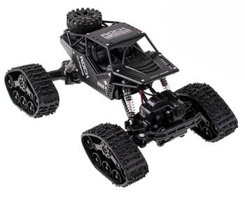 RoGer Rock Crawler 2in1 Radiovadāmā mašīna / 2.4Ghz / 4x4 / 20 km/h / 1:16 (RO-RC-GRR-2IN1-BK)