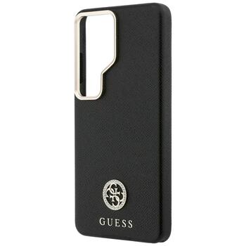 Guess Rhinestone Round Logo MagSafe Защитный чехол для Samsung Galaxy S26 Ultra / чёрный (GUHMS26LPGCRMDEK)