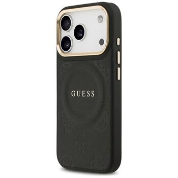 Guess Peony Hot Stamp MagSafe Защитный чехол для iPhone 17 Pro / чёрный (GUHMP17LPSAMSECK)