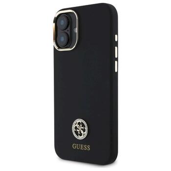 Guess GUHCP16SM4DGPK Silicone Logo Strass 4G Защитный чехол для iPhone 16 6.1