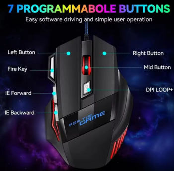 RoGer G6 Проводная игровая мышь DPI 2400 (ROG6)