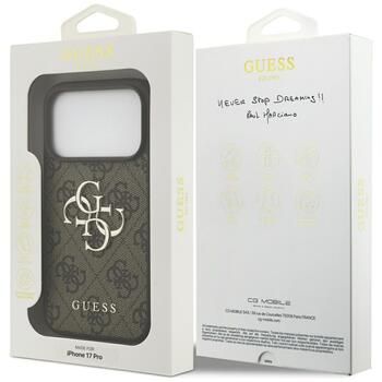 Guess 4G Big Logo Case Aizsargapvalks priekš iPhone 17 Pro / brūns (GUHCP17L4GMGBR)